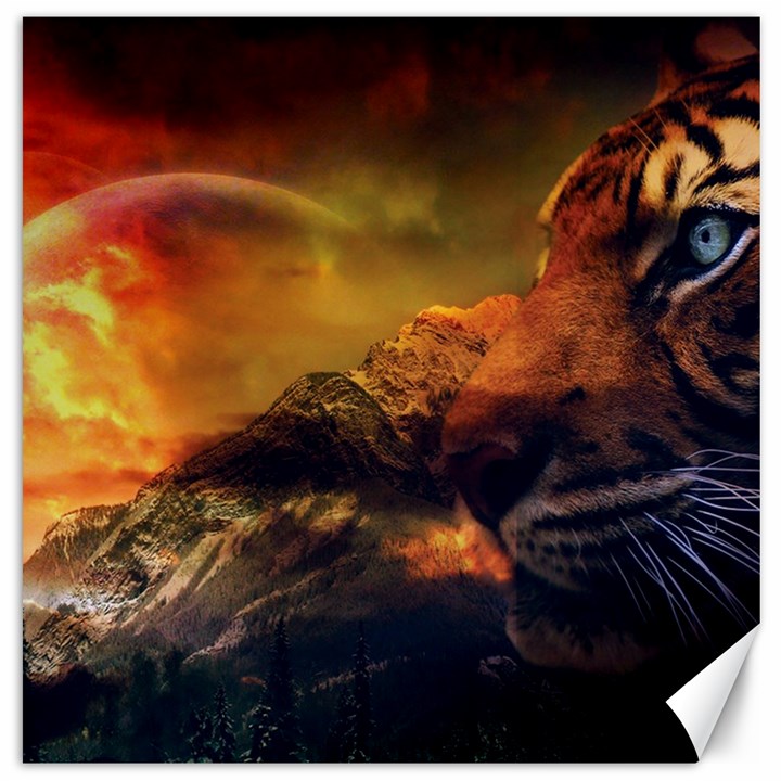 Tiger King In A Fantastic Landscape From Fonebook Canvas 20  x 20 