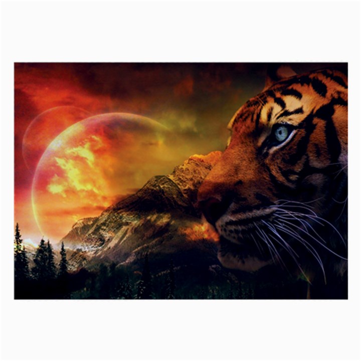 Tiger King In A Fantastic Landscape From Fonebook Large Glasses Cloth