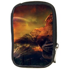 Tiger King In A Fantastic Landscape From Fonebook Compact Camera Leather Case by 2853937