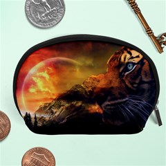 Tiger King In A Fantastic Landscape From Fonebook Accessory Pouch (large) by 2853937