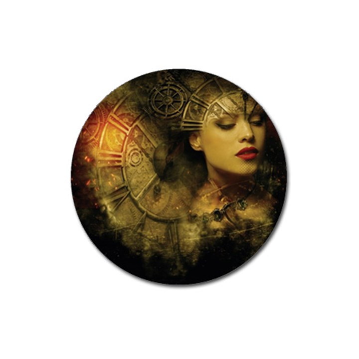 Surreal Steampunk Queen From Fonebook Magnet 3  (Round)