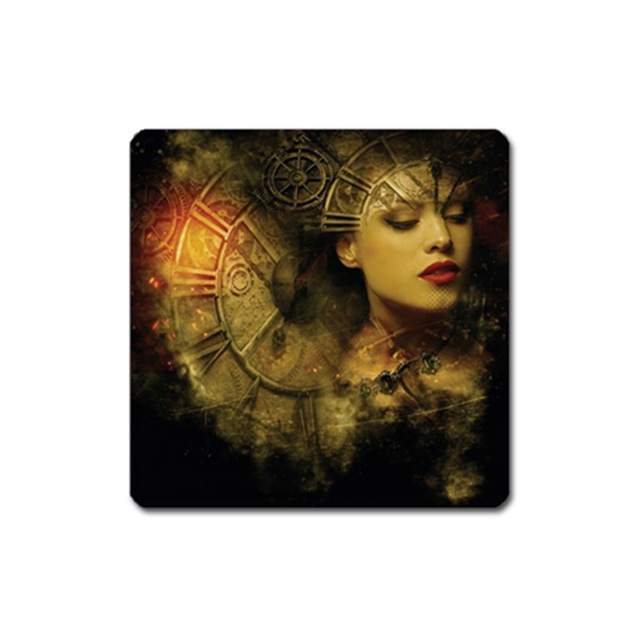 Surreal Steampunk Queen From Fonebook Square Magnet