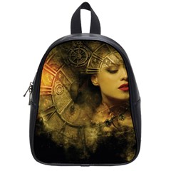 Surreal Steampunk Queen From Fonebook School Bag (small) by 2853937