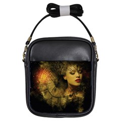 Surreal Steampunk Queen From Fonebook Girls Sling Bag by 2853937