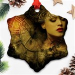 Surreal Steampunk Queen From Fonebook Snowflake Ornament (Two Sides) Back