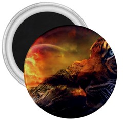 Tiger King In A Fantastic Landscape From Fonebook 3  Magnets by 2853937