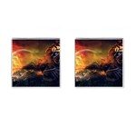 Tiger King In A Fantastic Landscape From Fonebook Cufflinks (Square) Front(Pair)