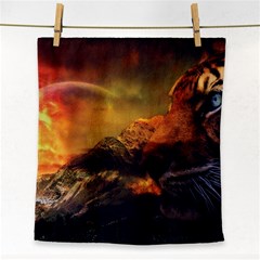 Tiger King In A Fantastic Landscape From Fonebook Face Towel by 2853937