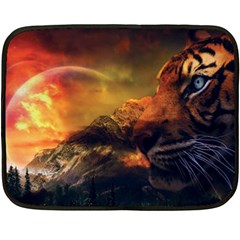 Tiger King In A Fantastic Landscape From Fonebook Fleece Blanket (mini) by 2853937