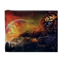 Tiger King In A Fantastic Landscape From Fonebook Cosmetic Bag (xl) by 2853937