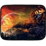 Tiger King In A Fantastic Landscape From Fonebook Double Sided Fleece Blanket (Mini)  35 x27  Blanket Front