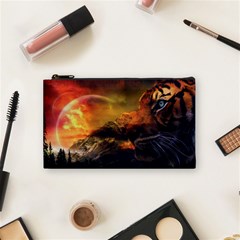 Tiger King In A Fantastic Landscape From Fonebook Cosmetic Bag (small) by 2853937