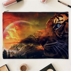 Tiger King In A Fantastic Landscape From Fonebook Cosmetic Bag (xxxl) by 2853937