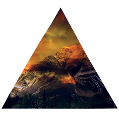 Tiger King In A Fantastic Landscape From Fonebook Wooden Puzzle Triangle by 2853937