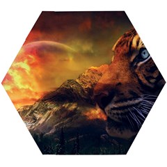 Tiger King In A Fantastic Landscape From Fonebook Wooden Puzzle Hexagon by 2853937