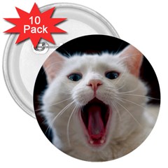 Wow Kitty Cat From Fonebook 3  Buttons (10 Pack)  by 2853937