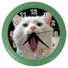 Wow Kitty Cat From Fonebook Color Wall Clock by 2853937