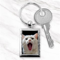 Wow Kitty Cat From Fonebook Key Chain (rectangle) by 2853937