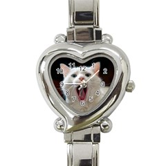 Wow Kitty Cat From Fonebook Heart Italian Charm Watch by 2853937