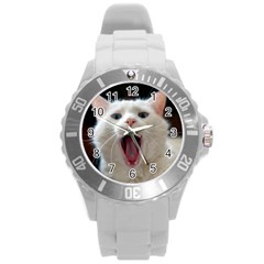 Wow Kitty Cat From Fonebook Round Plastic Sport Watch (l) by 2853937