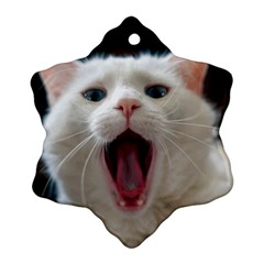 Wow Kitty Cat From Fonebook Snowflake Ornament (two Sides) by 2853937