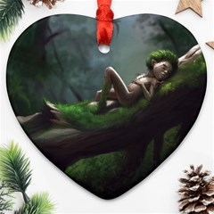 Wooden Child Resting On A Tree From Fonebook Ornament (heart) by 2853937