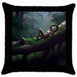 Wooden Child Resting On A Tree From Fonebook Throw Pillow Case (Black) Front