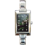 Wooden Child Resting On A Tree From Fonebook Rectangle Italian Charm Watch Front