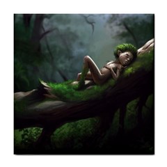 Wooden Child Resting On A Tree From Fonebook Tile Coaster by 2853937