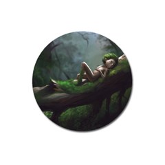 Wooden Child Resting On A Tree From Fonebook Magnet 3  (round) by 2853937