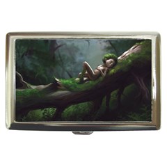 Wooden Child Resting On A Tree From Fonebook Cigarette Money Case