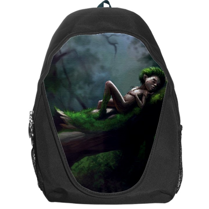 Wooden Child Resting On A Tree From Fonebook Backpack Bag