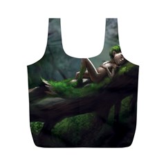 Wooden Child Resting On A Tree From Fonebook Full Print Recycle Bag (m) by 2853937