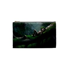 Wooden Child Resting On A Tree From Fonebook Cosmetic Bag (small) by 2853937