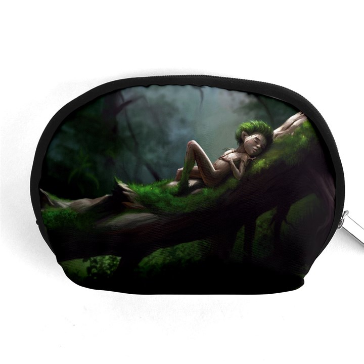 Wooden Child Resting On A Tree From Fonebook Accessory Pouch (Medium)