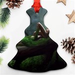 Wooden Child Resting On A Tree From Fonebook Christmas Tree Ornament (Two Sides) Front