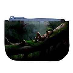 Wooden Child Resting On A Tree From Fonebook Large Coin Purse by 2853937