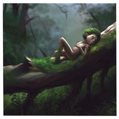 Wooden Child Resting On A Tree From Fonebook Wooden Puzzle Square by 2853937