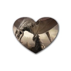 Lord Of The Dragons From Fonebook Rubber Coaster (heart)  by 2853937