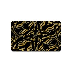 Black And Orange Geometric Design Magnet (name Card)