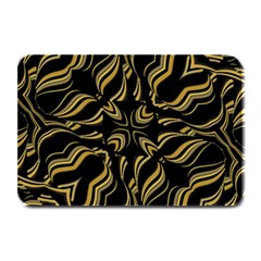 Black And Orange Geometric Design Plate Mats