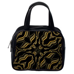 Black And Orange Geometric Design Classic Handbag (one Side) by dflcprintsclothing