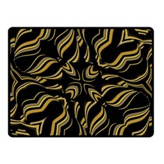 Black And Orange Geometric Design Fleece Blanket (small) by dflcprintsclothing