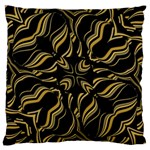 Black And Orange Geometric Design Large Cushion Case (Two Sides) Front