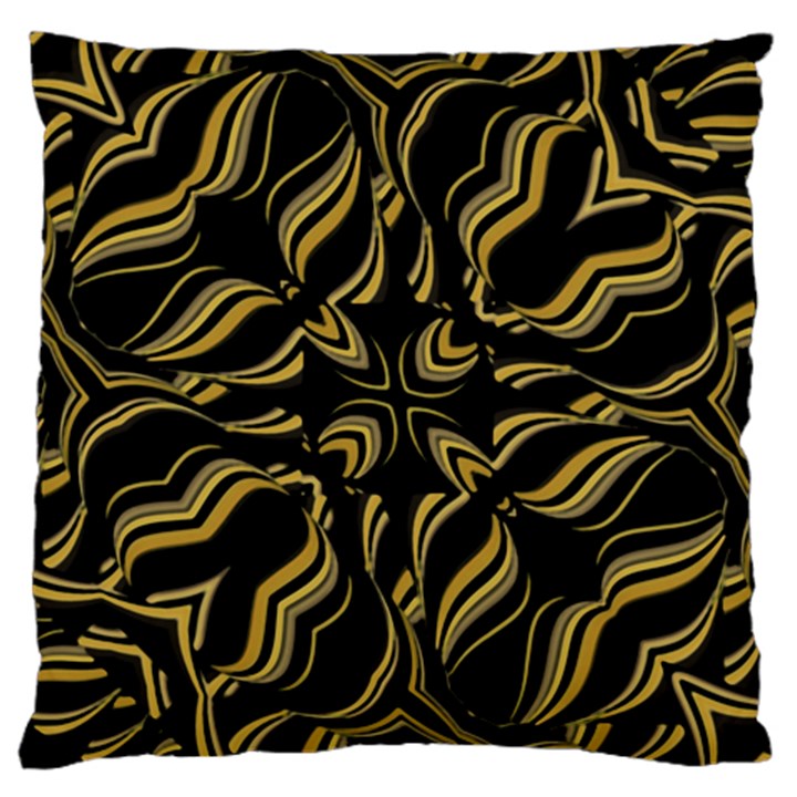 Black And Orange Geometric Design Large Cushion Case (Two Sides)