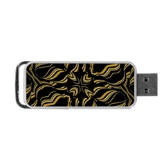 Black And Orange Geometric Design Portable Usb Flash (two Sides) by dflcprintsclothing