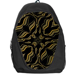 Black And Orange Geometric Design Backpack Bag