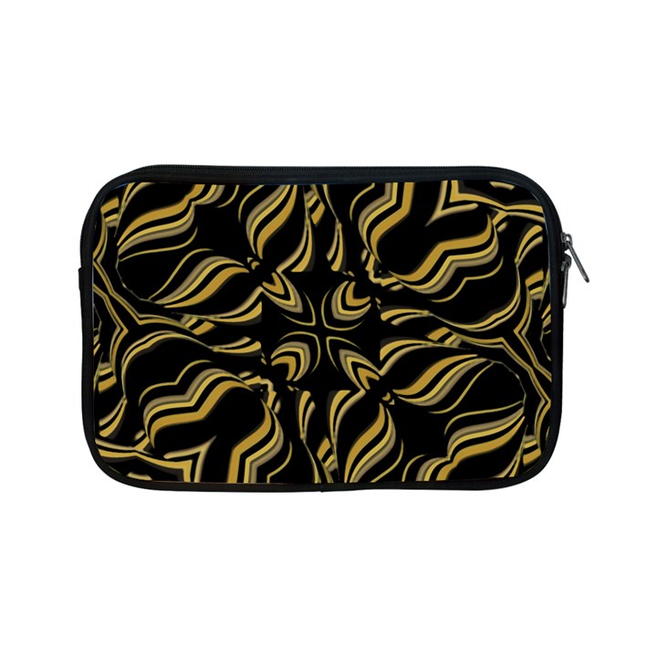 Black And Orange Geometric Design Apple iPad Mini Zipper Cases