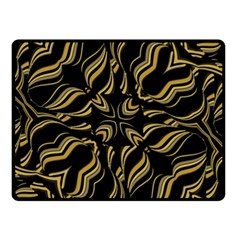 Black And Orange Geometric Design Double Sided Fleece Blanket (small)  by dflcprintsclothing