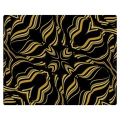 Black And Orange Geometric Design Double Sided Flano Blanket (medium)  by dflcprintsclothing